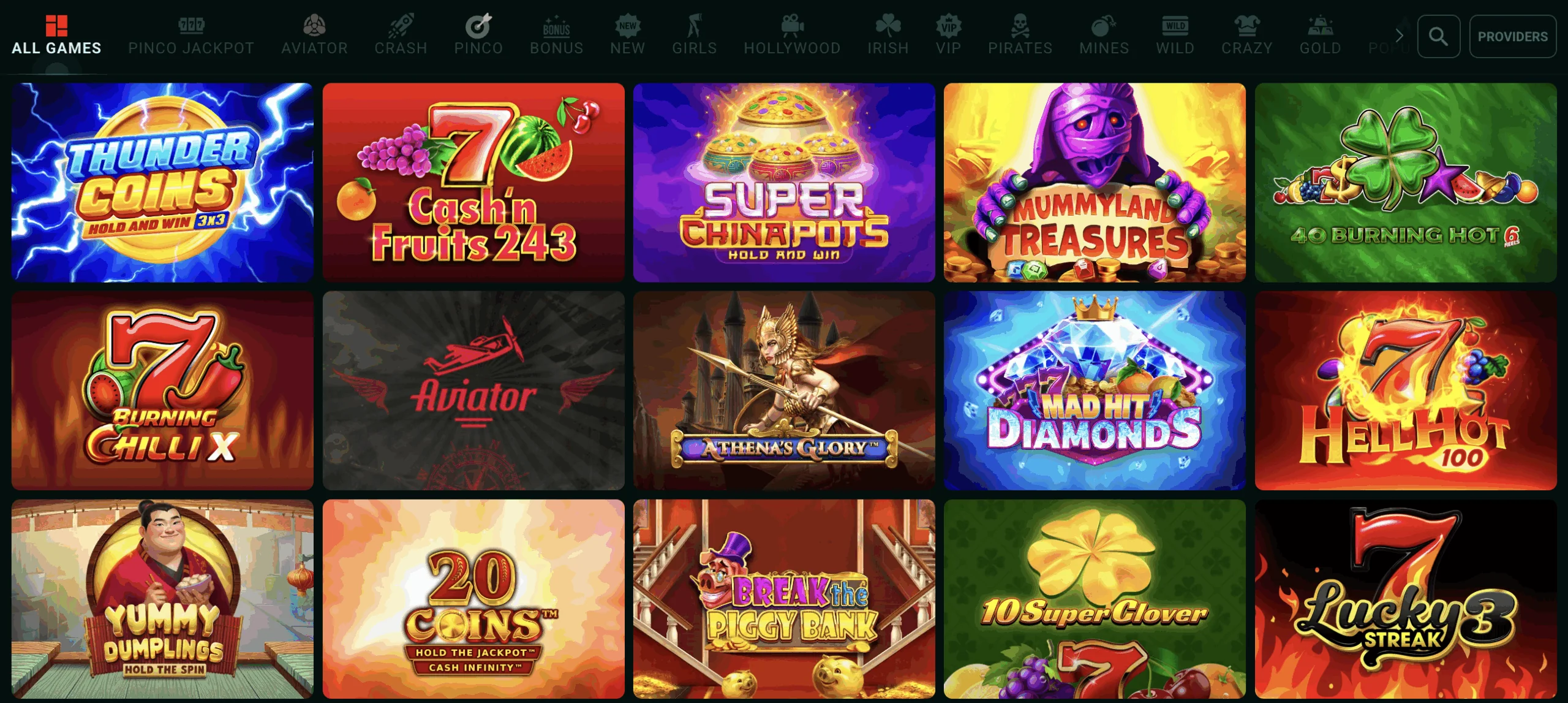 pinco casino slots